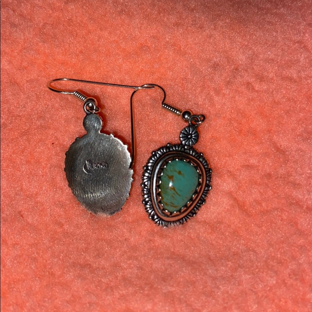 Green adventurine French wire dangle earrings